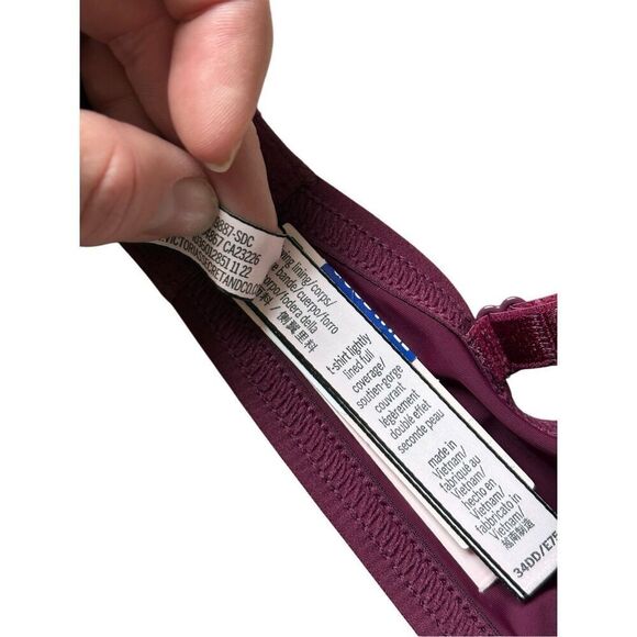 NEW Victoria’s Secret T-shirt Lightly Lined Bra 34DD Maroon Full Coverage - Picture 3 of 9